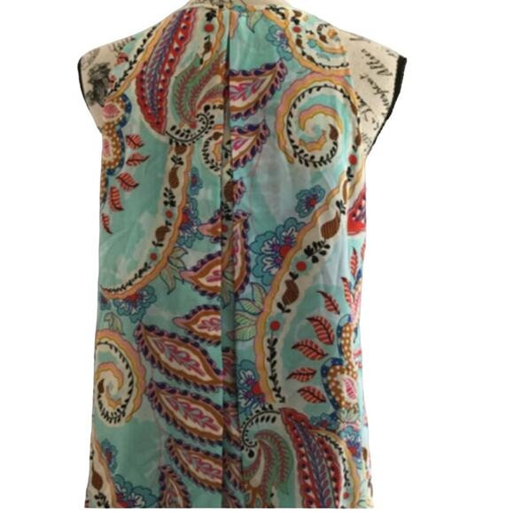 Zack & Rachel Women's Size Small Sleeveless Top Paisley Print 100% Polyester NEW - Picture 7 of 8